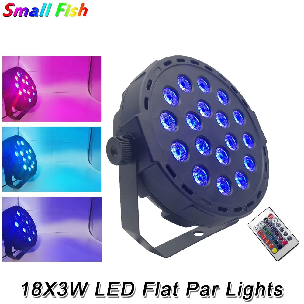 

Миниатюрный светильник DMX512, светодиодный Par-светильник 18 х3 Вт RGB 10 шт./лот, лампа с дистанционным управлением для диджея, вечерние, клуба, сце...