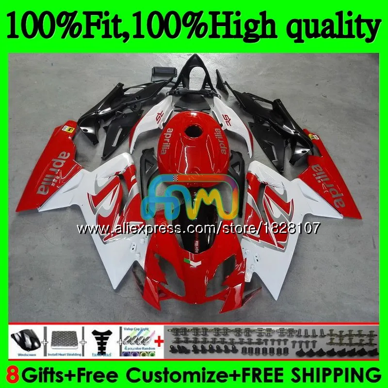 

Injection For Aprilia RS-125 RS125 06 07 08 09 10 11 61BS.17 RS4 RSV125 RS 125 2006 Red white 2007 2008 2009 2010 2011 Fairing