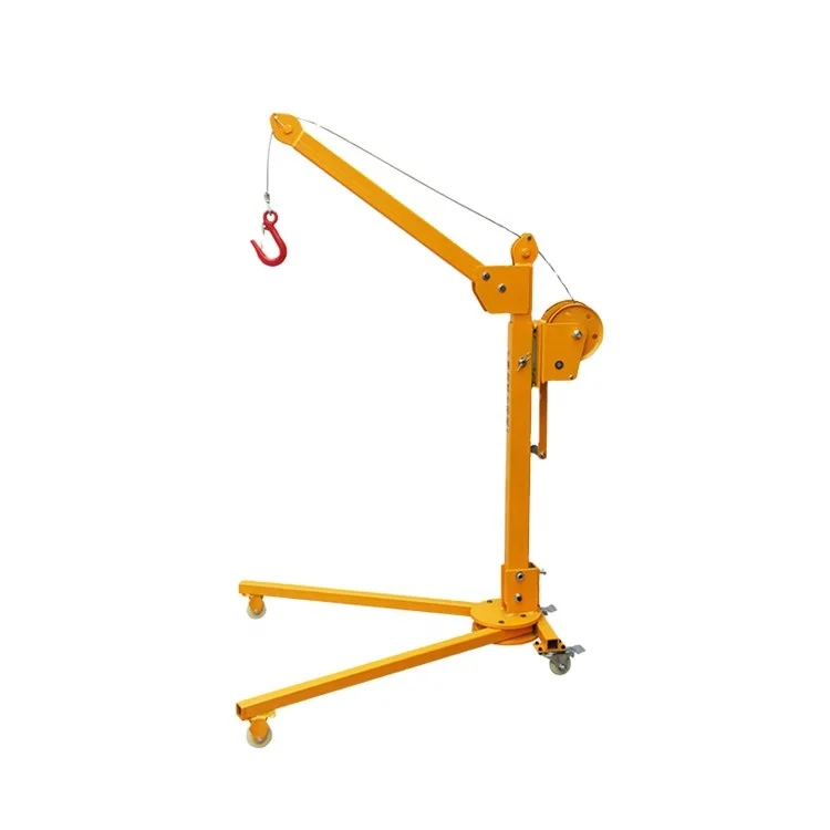 

foldable small floor hand winch crane