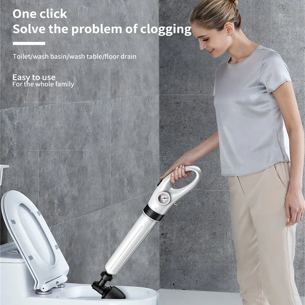 

Toilet Plungers High Pressure Pump Cleane Powerful Air Blaster Plunge Dredge Air Floor Drain Blaster Air Power Drain Blaster Gun