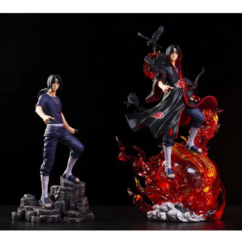 

15" Anime Statue Akatsuki Bust Uchiha Itachi Full-Length Portrait 1/7 Scale LED Original GK Action Figure Toy BOX 38CM X2001