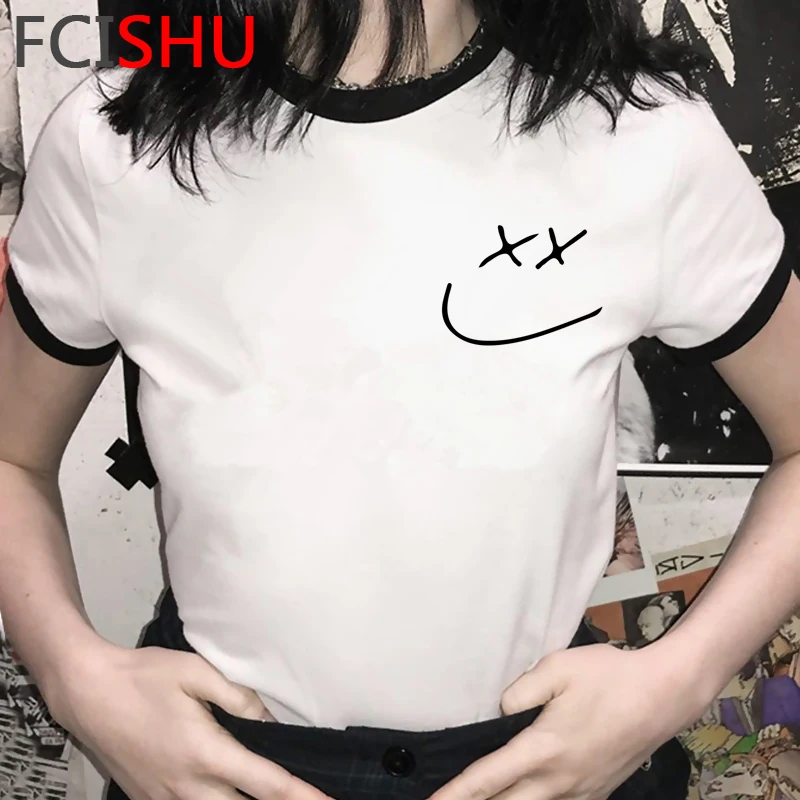 Футболка женская с принтом улыбающегося лица в стиле хип-хоп | Женская одежда