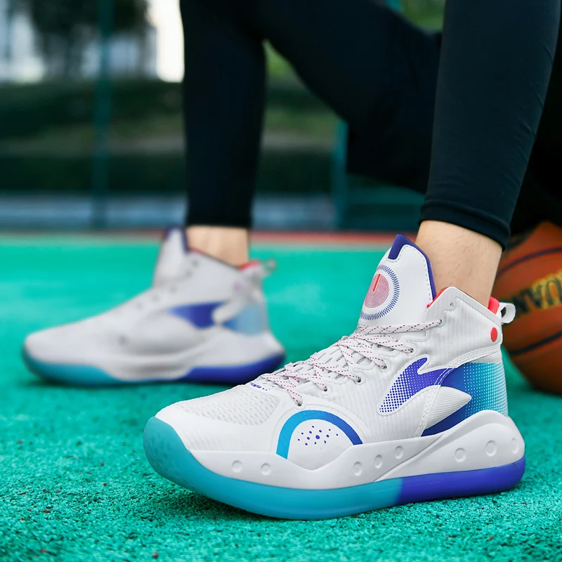 Самые продаваемые баскетбольные ботинки мужские белые желтые спортивные для