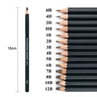 Набор карандашей HB 2B 6H 4H 2H 3B 4B 5B 6B 10B 12B 1B для рисования, 14 шт., канцелярские принадлежности