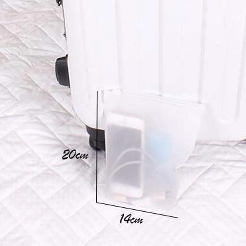 3 шт. водонепроницаемая полупрозрачная сумка на молнии для хранения одежды