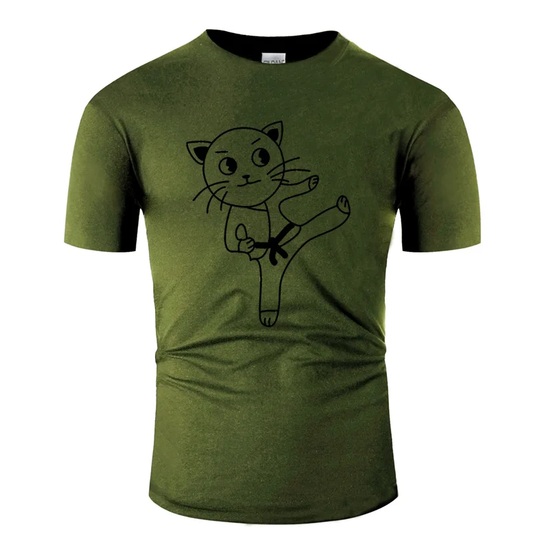 Дизайнерская дышащая футболка с изображением кошки дзюдо для мужчин размер от