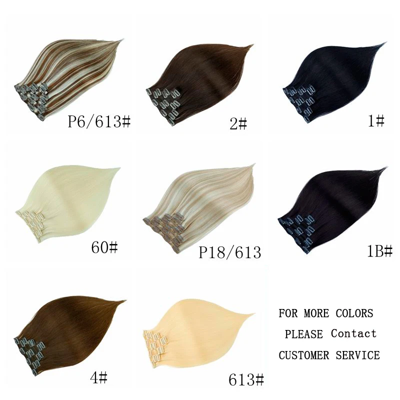 Sobeauty человеческие волосы на заколках с двойным плетением индийские remy 7 шт.