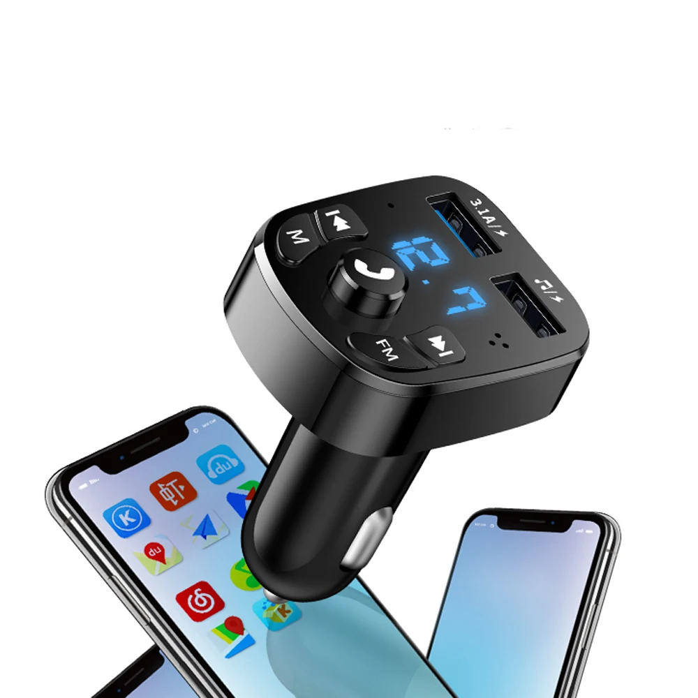 Автомобильный FM-трансмиттер с поддержкой Bluetooth 5 0 и двумя USB-портами |