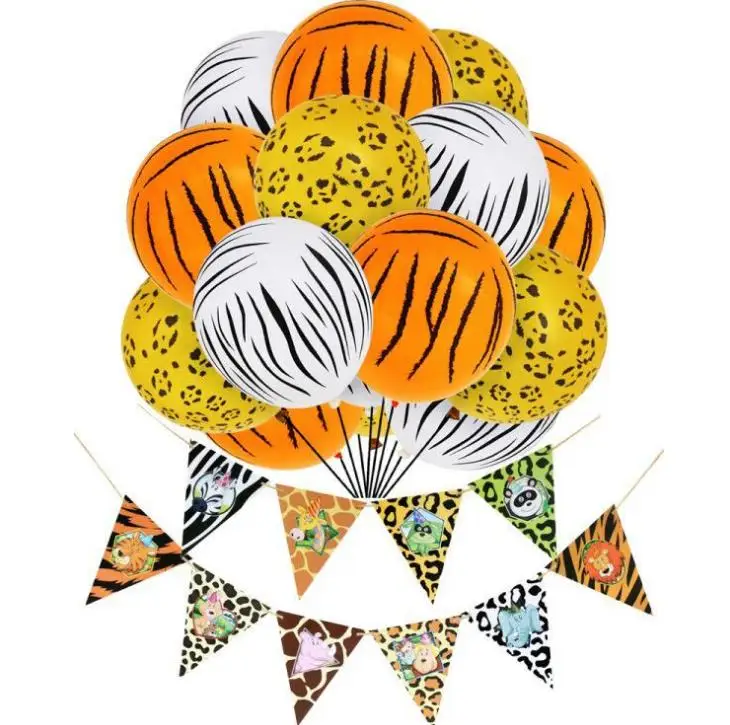 1 Набор мультяшных леопардовых печатных полосатых баннеров паннатов набор