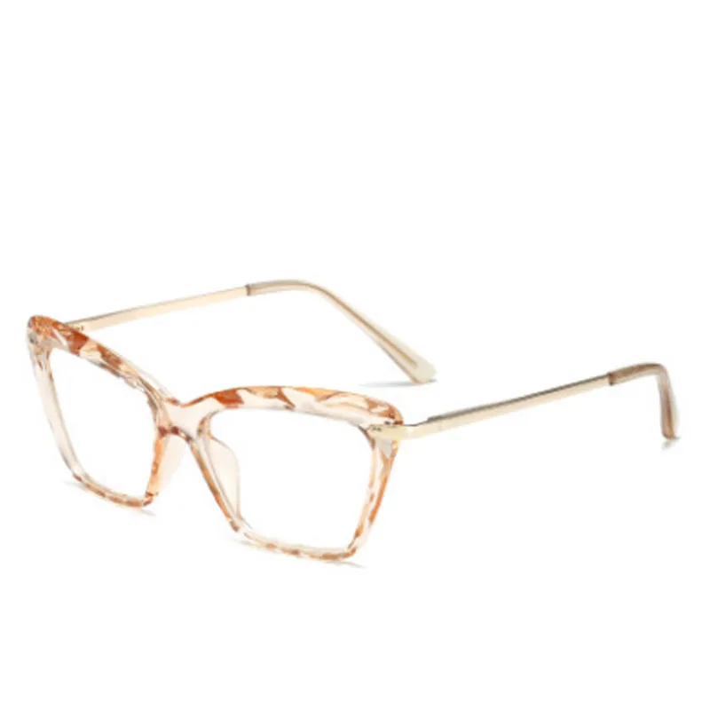 Прозрачные очки кошачий глаз модные квадратные большие оправы для очков женщин