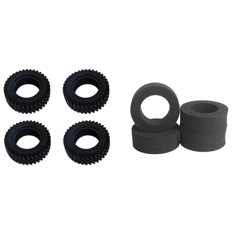 

4 шт. мягкая губчатая пена для шин с 4 шт. резиновых шин улучшенные аксессуары 1/12 RC автомобильные запасные части