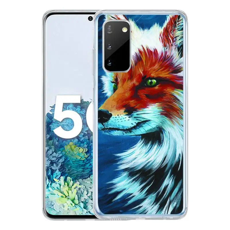 

Anime funny foxs lovely Phone Case For Samsung S10 S10lite 2019 S9 S9plus S8 S7 transparent cases