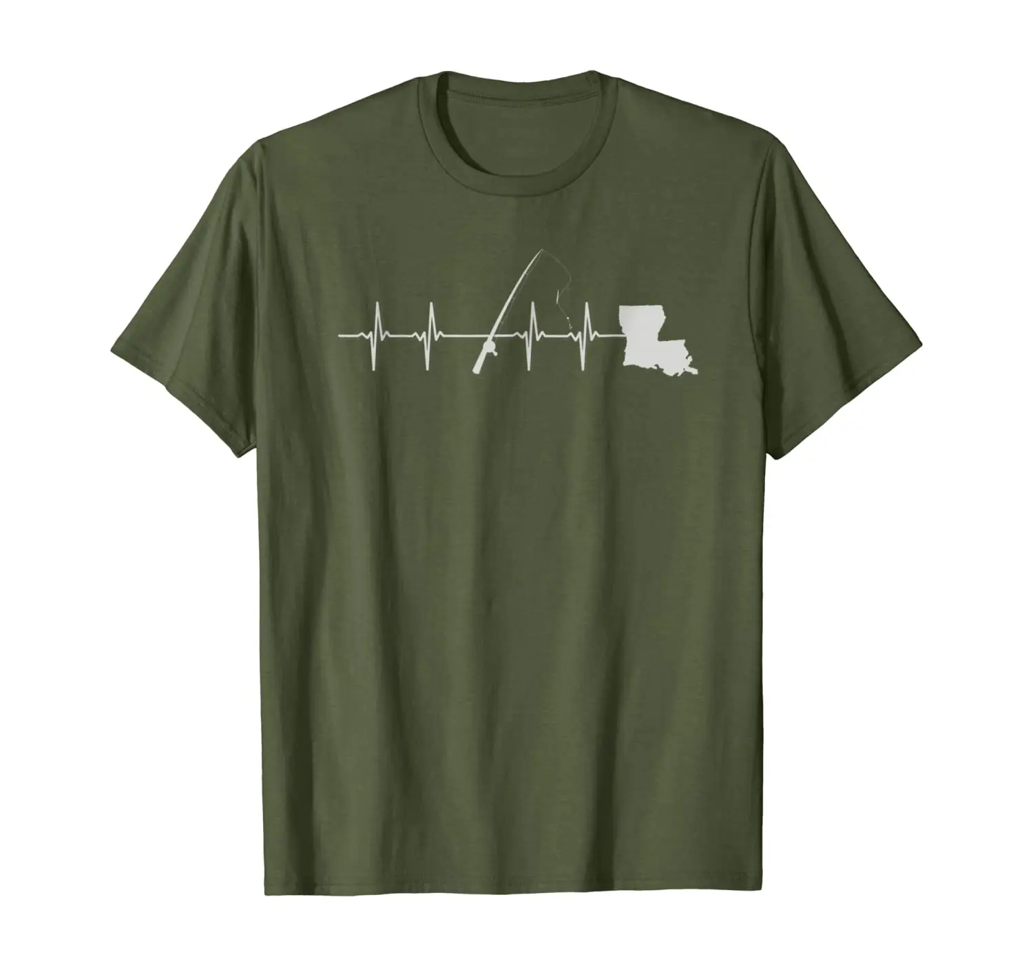 

Louisiana Angler Heartbeat Fishing Reel T-Shirt