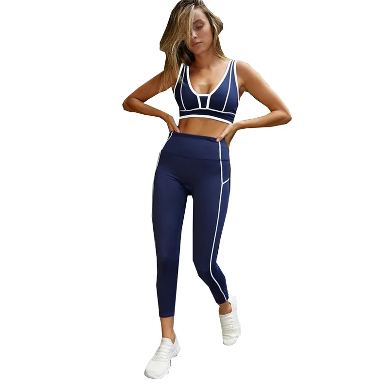 

Seamless Women Yoga Set Backless Sexy Sports Gym Clothing Fitness Sleeveless Crop Top Leggings For Fitness Set Woman 2 Pieces