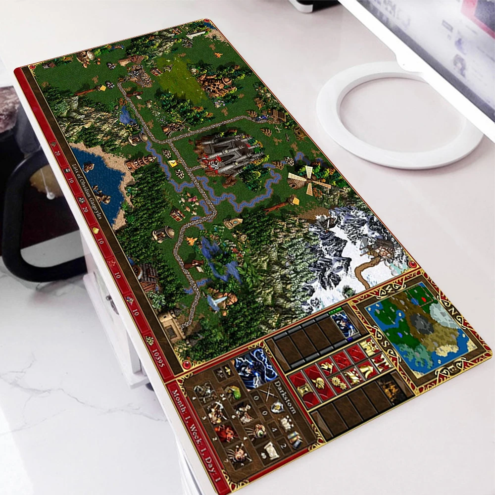 

Gaming Mouse Pad Large Mousepad Computer Game Keyboard Laptop Mouse Mat Heroes of Might And Magic Map Desk Mats for PC Mause Pad