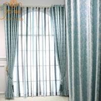 nordic thick chenille jacquard curtains blackout curtains for bedroom living room finished window screen customization