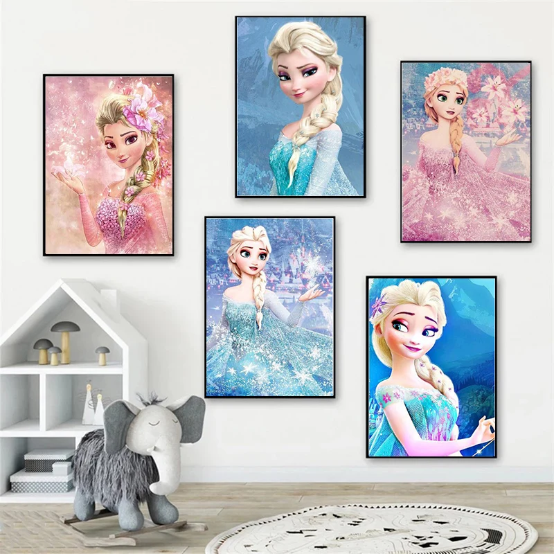 Картина на холсте из фильма Холодное сердце Disney постер с мультяшными фигурками