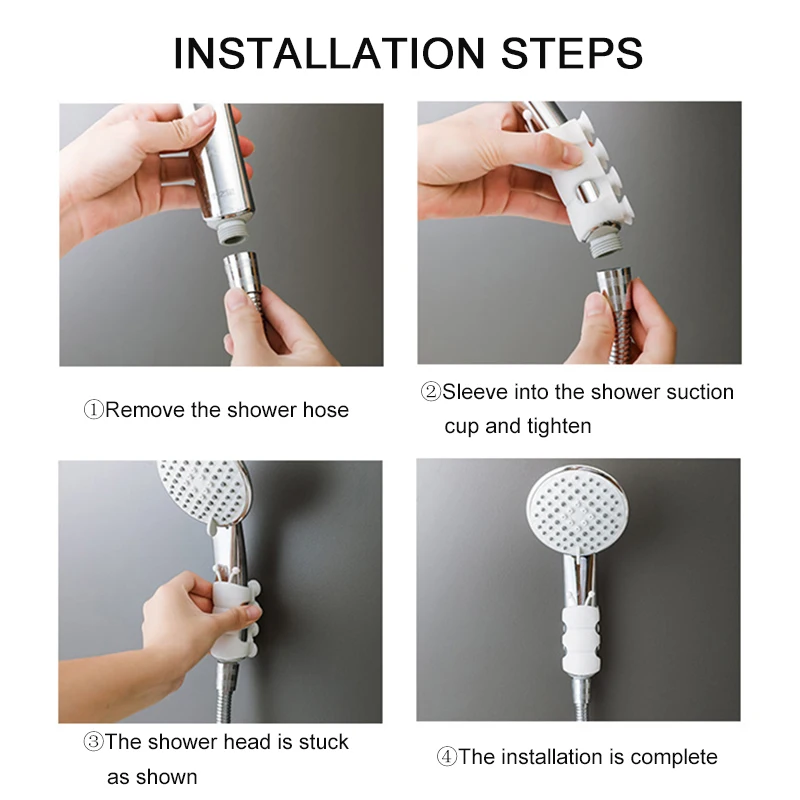 

Shower Head Holder Suction Cup Home Bathroom Shower Adjustable Holder Silicone Wall Suction Vacuum Cup Portable Dropshipping