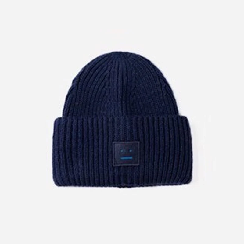 

2020 New Acne unisex women's autumn and winter hats Angora100% double layer warm hat Skulies wool hat Warm knitted hat 4.8