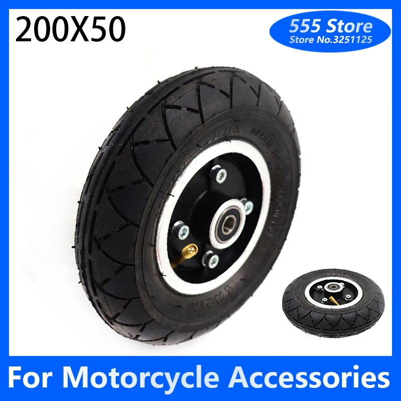 

200x50 Tire 200*50 Electric Scooter Wheel Electric Vehicle Pneumatic Tire Inner Tube with Alloy Rim 8 Inch Scooter Wheel
