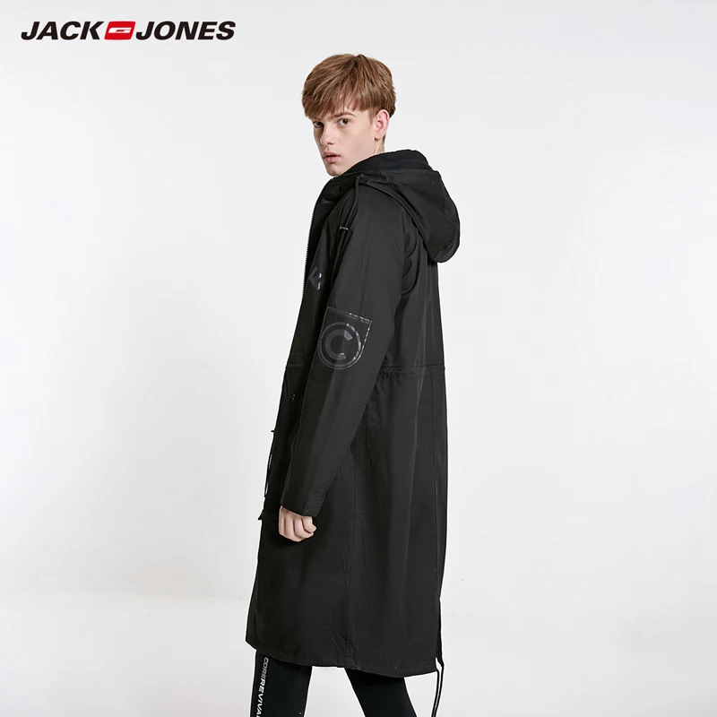 Мужское длинное пальто с капюшоном JackJones куртка выше колена уличная одежда 219121549 |