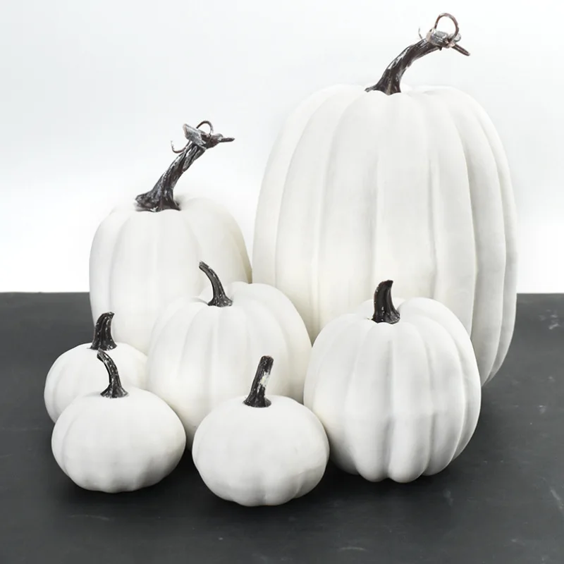 

New 7PCS Simulation Pumpkin Model Fake Vegetable Halloween Craft Birthday Party Wedding Decoration Thanksgiving Kid Gift