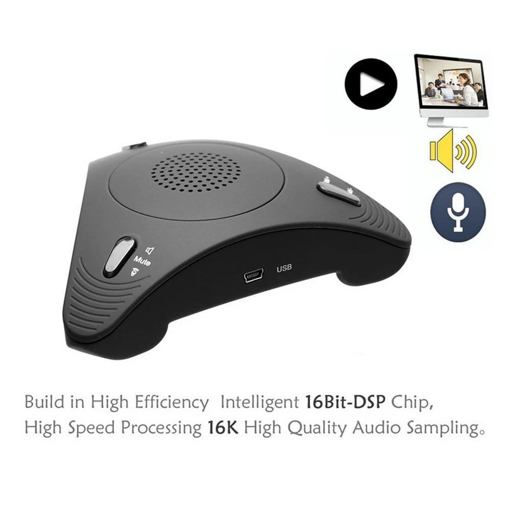 

USB Conference Video Microphone Computer Laptop Mobile Phone Omnidirectional Microphone Built-in Speaker Audio Equipment