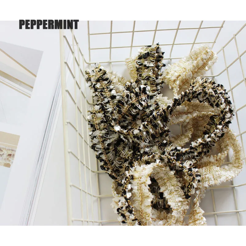 1 ярд 2 см отделка цепочки с кисточками золотистая черная кружевная мягкая лента