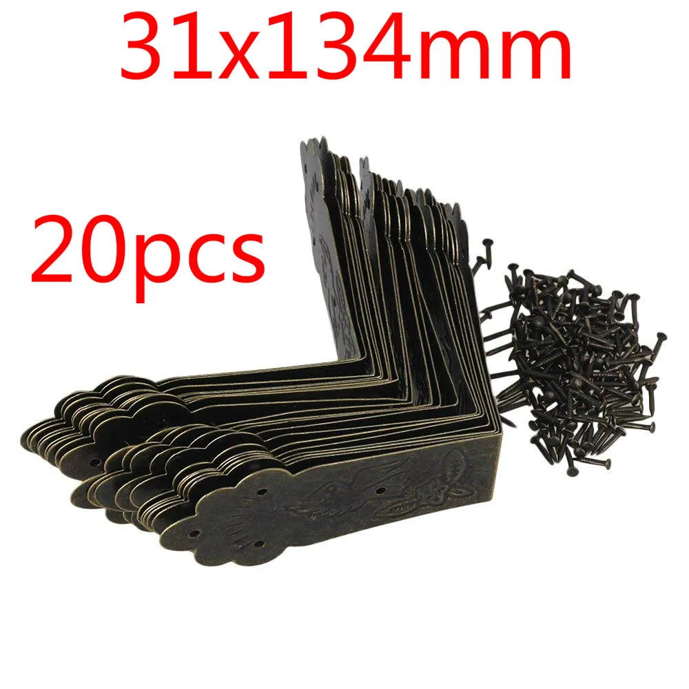20 шт. 31x134 мм декоративные бронзовые металлические L образные ножки для стола углы