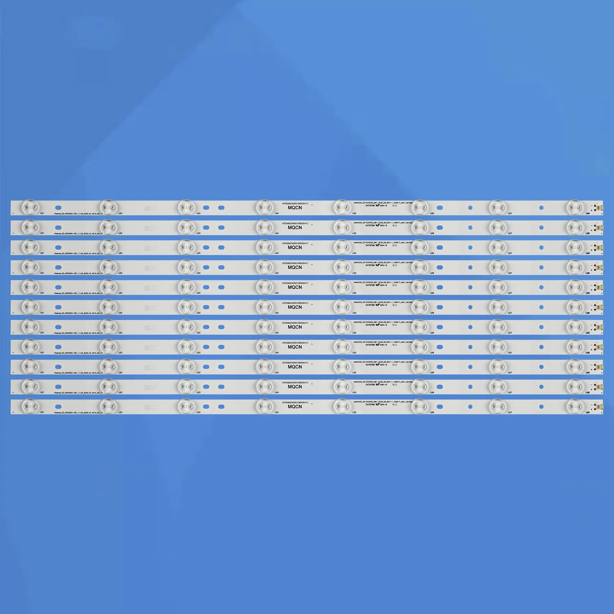 Новинка 1 комплект = 11 шт. 8 светодиодный s 585 мм подсветка полосы для Hisense 55EC520UA