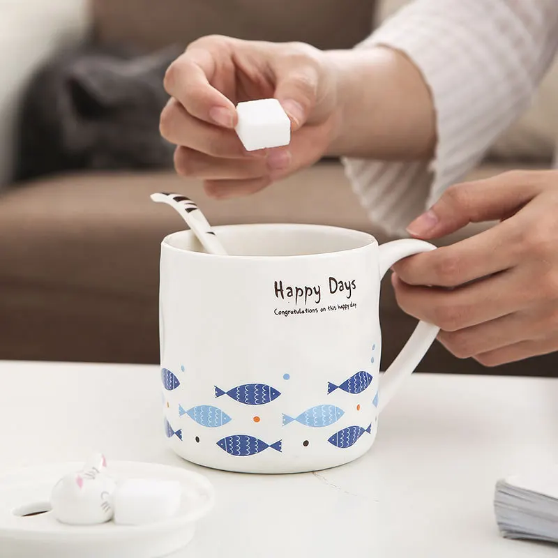 

Creative Cat Ceramic Mugs With Handle Handmade Coffee Cups Irregular Shaped Tea Milk Mug Tea Cup Unique Gifts Home Decor Gifts
