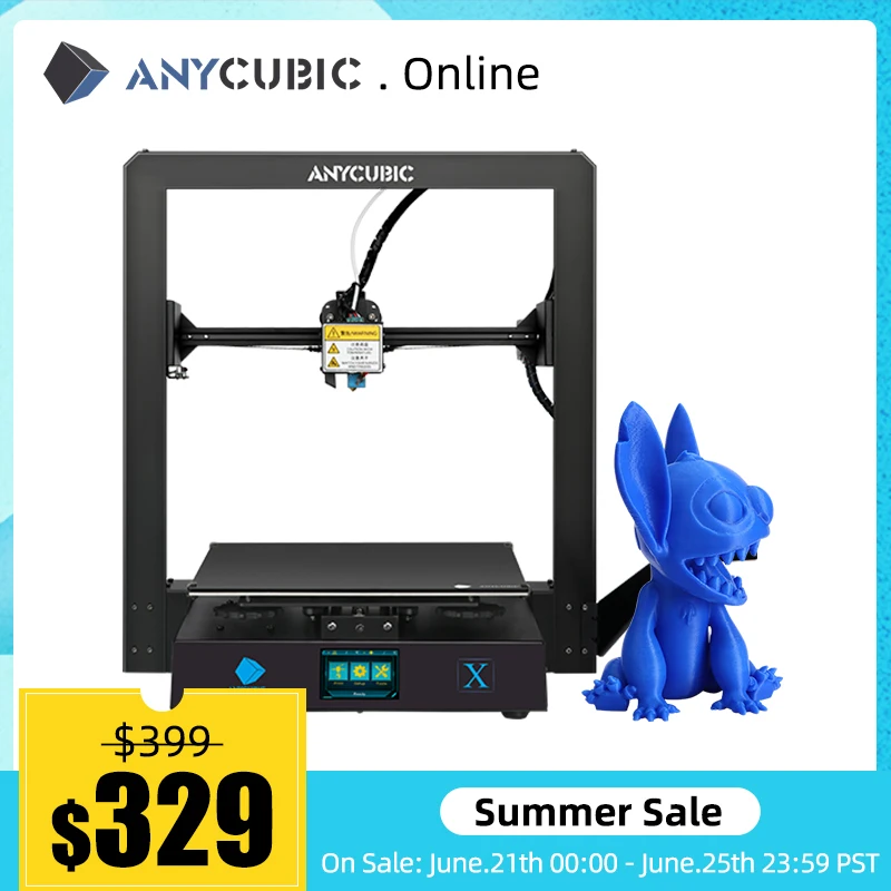 3d принтер ANYCUBIC Mega X 300*300*305 мм крупная модульная печать дизайн 3D TFT сенсорный экран