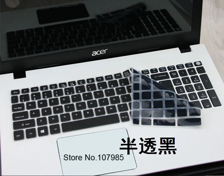 15,6 дюймов силиконовый чехол протектор для acer Aspire V15 T5000 V5-591G N15Q1 VN7-792G E5-532G V3-575 F5 573G F5-572G - Цвет: Black