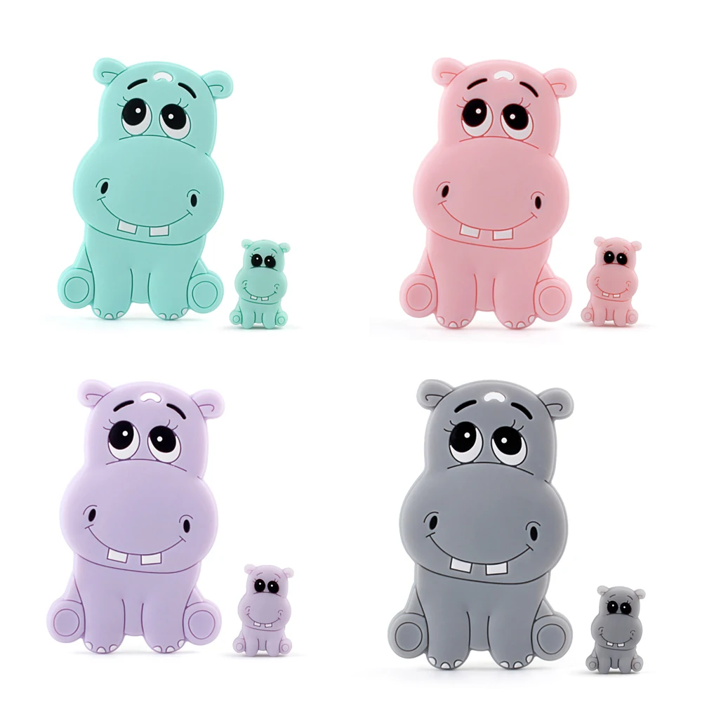 

Детский силиконовый Прорезыватель-грызунок, бусины в стиле Бегемот, игрушки для прорезывания зубов в коляске, зажимы «сделай сам» для соски...