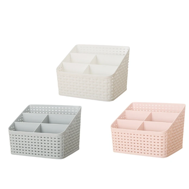 

Storage Basket Cosmetic Box Organiser Versatile Sorting Box Makeup Container with 5 Compartments