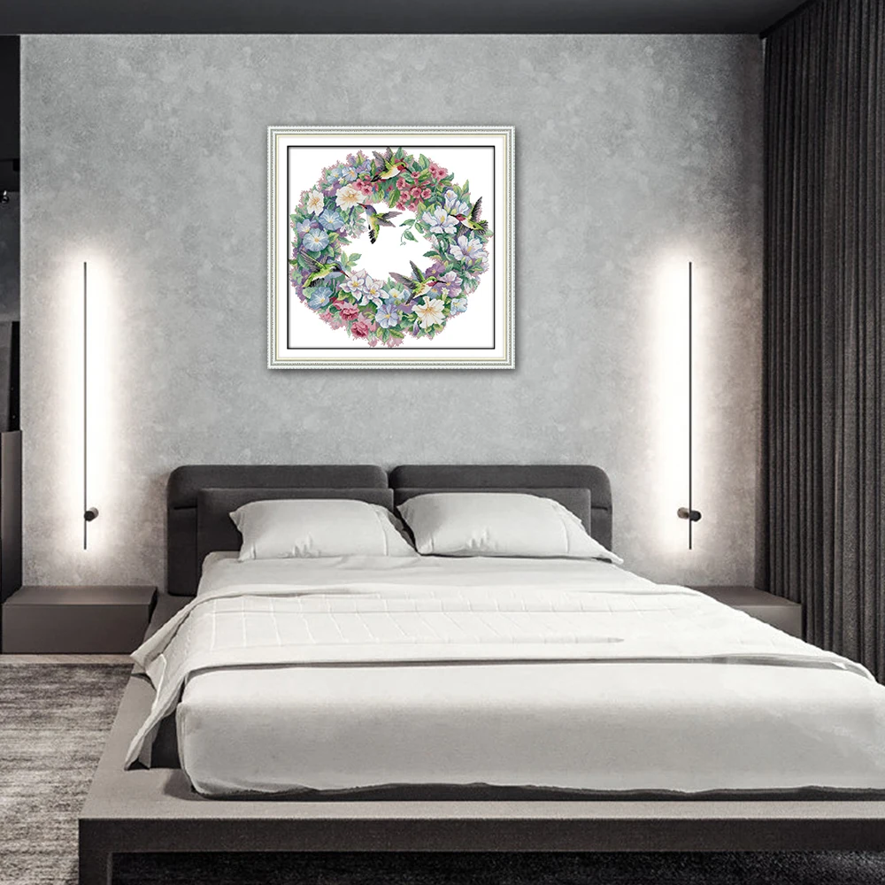 Набор для вышивки крестом Joy Sunday Искусство Колибри D647(2) 14CT 11CT вышитые по номерам