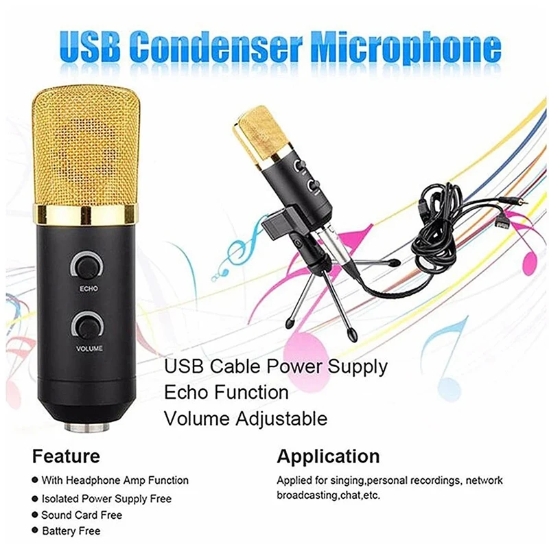 

Recording Studio Microphone USB Condenser Recording Microphone with Cardioid Recording Studio Recording Microphone