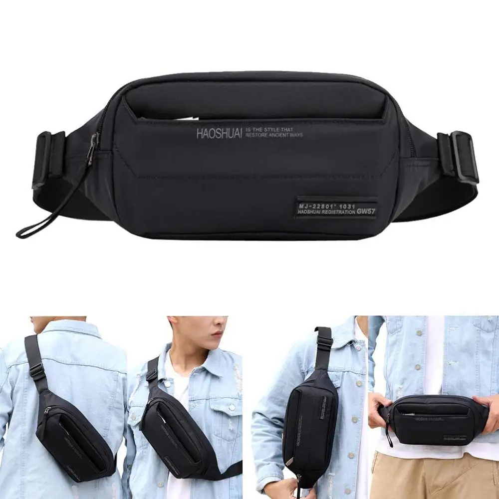 Нейлоновая поясная сумка для мужчин и женщин набедренный пояс с 3 карманами на