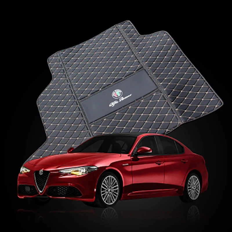 

Car leather trunk pad boot protection mat anti-fouling mat For Alfa Romeo Giulia Interior anti-dirty pad