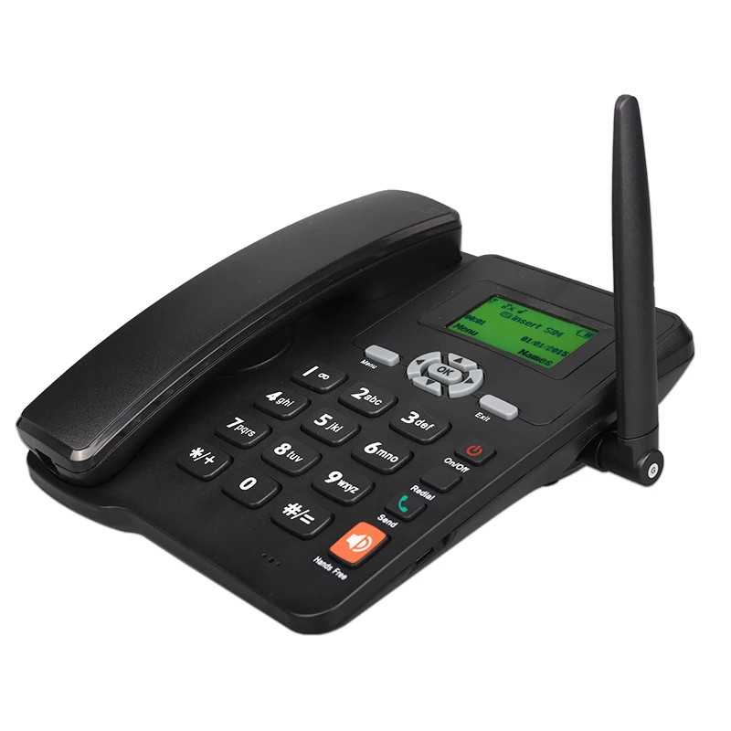 

Dual SIM GSM Cord Telephone with External Antenna Ringtone Redial Hands Free Call Multilanguages for all Global Operators