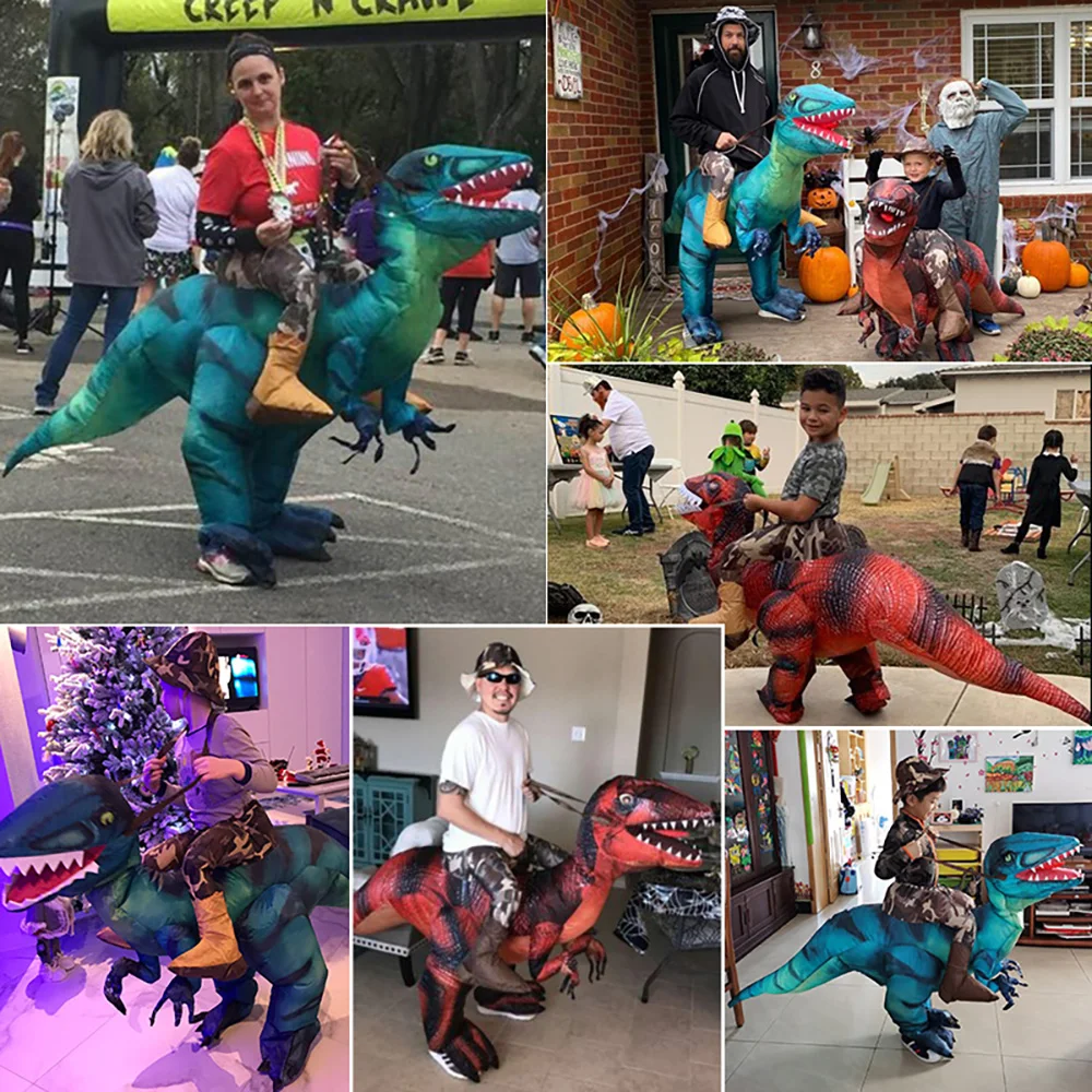 Костюм-талисман Velociraptor T REX надувной для взрослых аниме косплей динозавр воздух