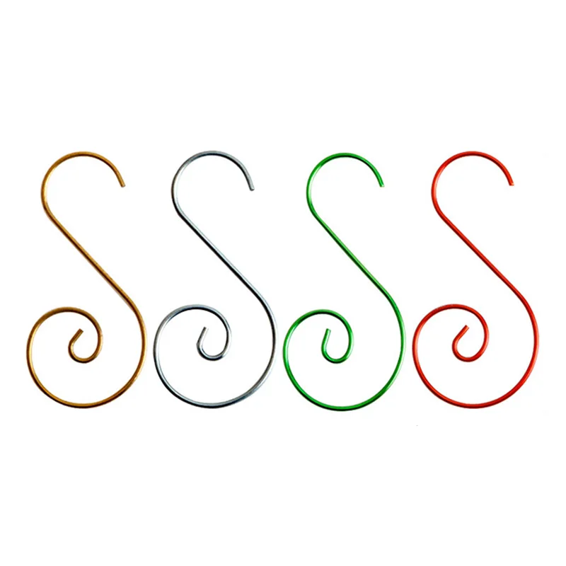 20pcs Metal Hook Christmas Ornaments Hanging Pendants Xmas Tree Decor 2020 Navidad New Year Decoration Party Supplies - купить по