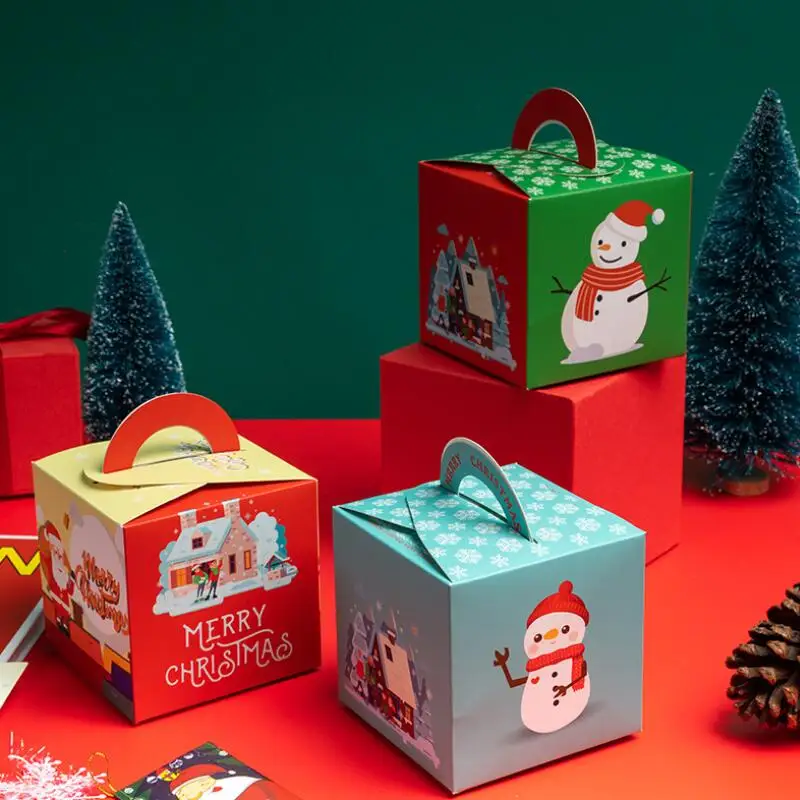 

30pcs/lot Various Christmas Pattern Gift Packaging Boxes Cute Christmas Chocolate Candy Paper Box