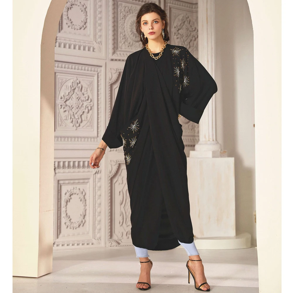 

Dubai Muslim Women Long Dress Kaftan Moroccan Islamic Clothing Ramadan Arab Jilbab Turkish Middle East Malaysia UAE Abaya Robe