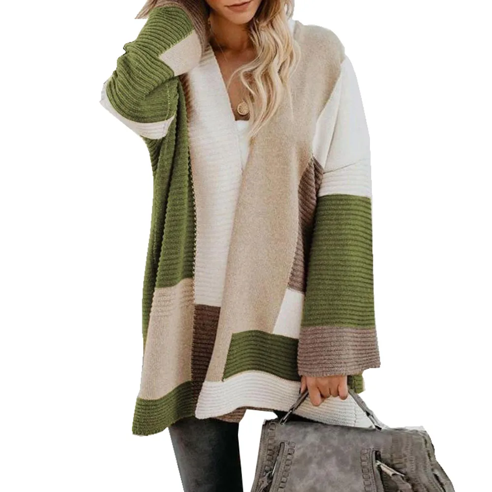Gold Hands 2019 women street Autumn casual cotton sweater splice fashion brand Sweater O-neck knitting design Cardigan for |