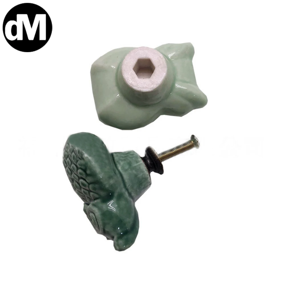 

DM 2pcs/Set Modern Owl Ceramic Cabinet Pulls Wardrobe Drawer Cupboard Handle European Children's Furniture Single Hole Hardware