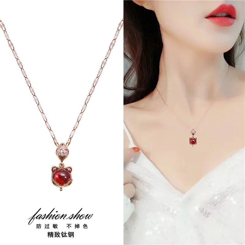 Ожерелье из титановой стали с гальваническим покрытием настоящего золота