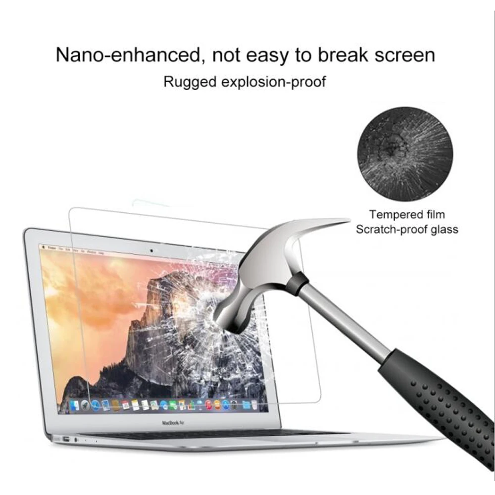 

9H Tempered Glass Screen Protector Protective Film For Apple Macbook Air 11 11.6" Pro Retina Touch Bar 13 13.3" 15 15.4" 16 16"