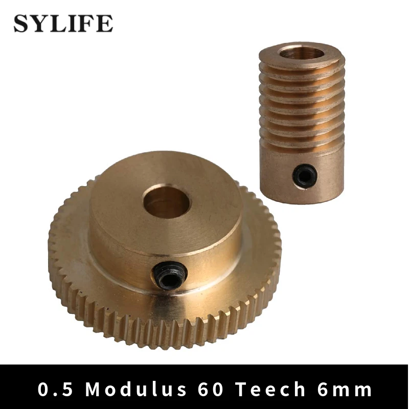 Желтый 6 мм Диаметр отверстия латунный червячный Шестерни вала и 31 0 космического
