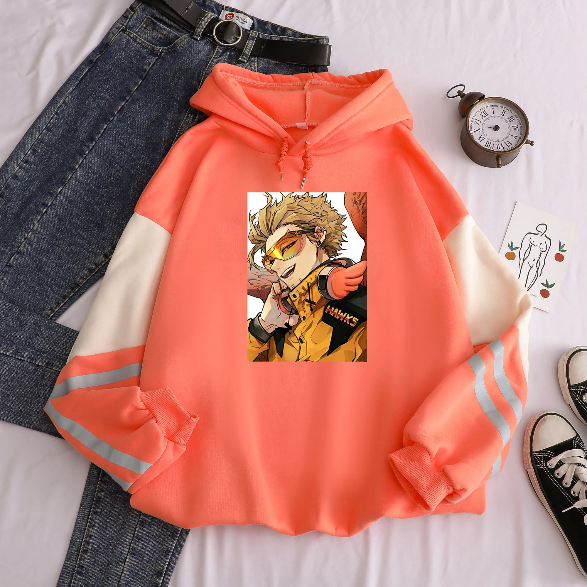 

Толстовка мужская с капюшоном и принтом героев аниме «Мой герой Академия»